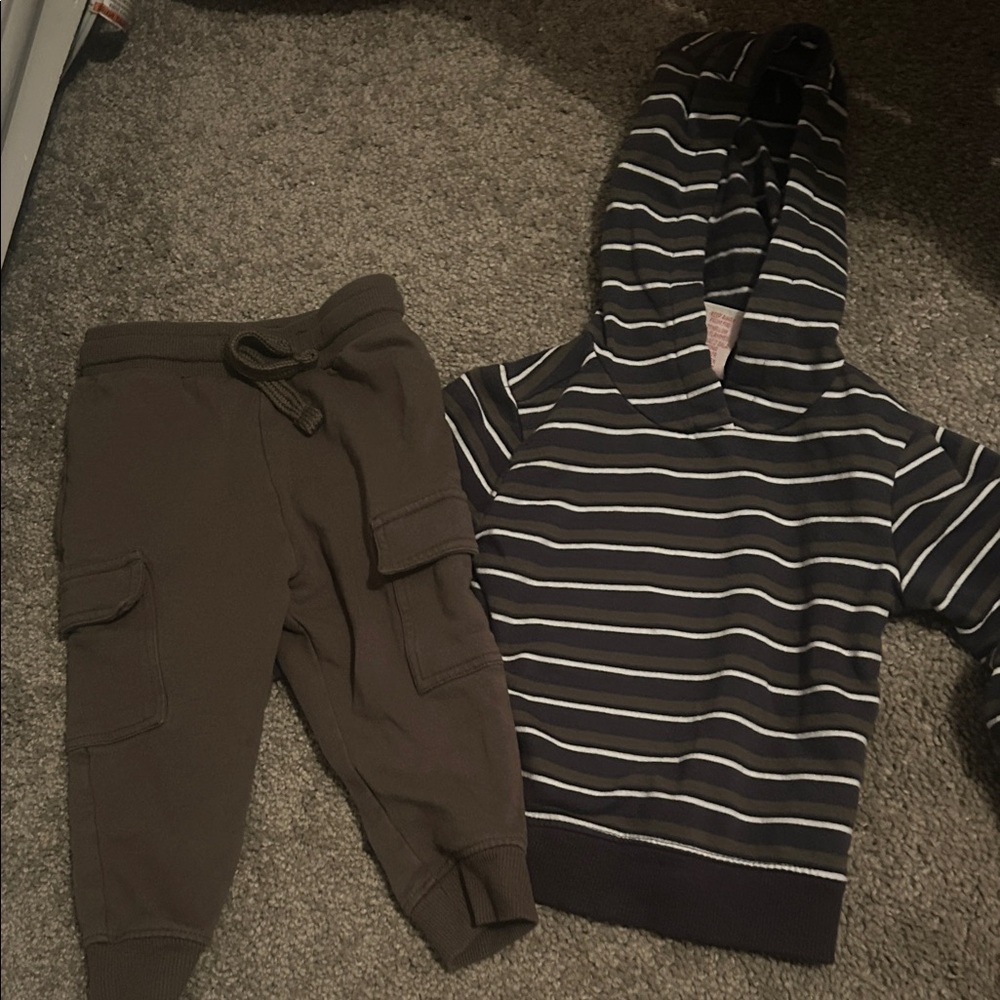 C&C California Striped Hoodie and Cargo Pants Set